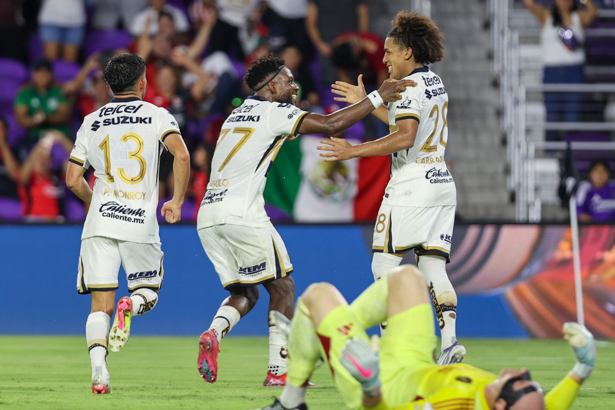 Coco Carrasquilla anotó un doblete en el triunfo de Pumas sobre Atlanta United en la Leagues Cup 2025. (Foto: Club Universidad)