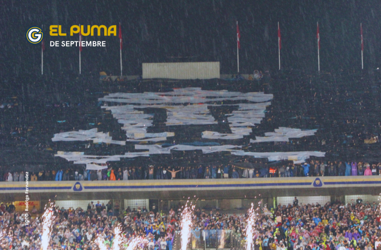 El mosaico de la Rebel contra Chivas, una muestra del aliento incondicional de la afición de Pumas. (Foto: Rodrigo Fernández)