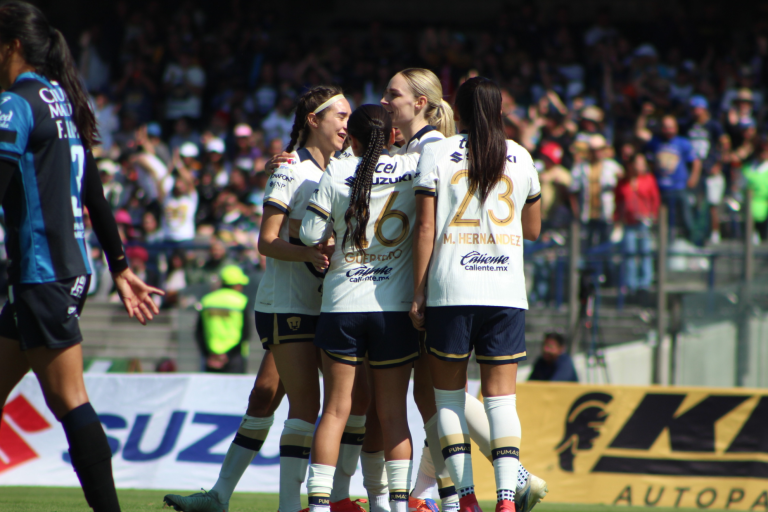 Angelina Hix tiene un arranque de Clausura 2026, con un triplete en el triunfo de Pumas Femenil 4-1 sobre Querétaro. (Foto: Rodrigo Fernández)