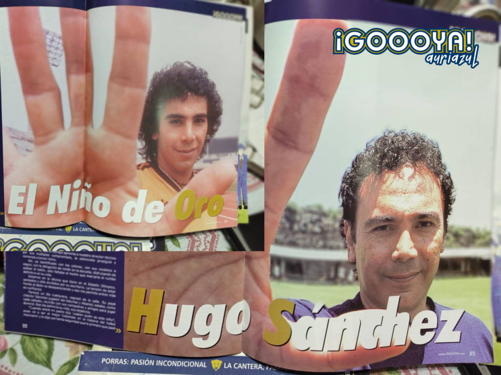 Hugo Sánchez con la mano abierta en la entrevista El Niño de Oro de la revista ¡GOOOYA!